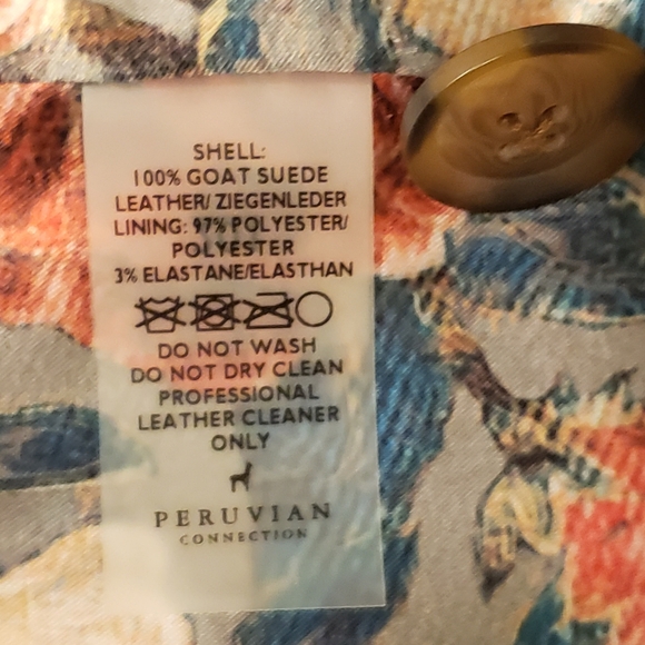NWOT Peruvian Connection Goat Suede Jacket Small - Picture 8 of 10